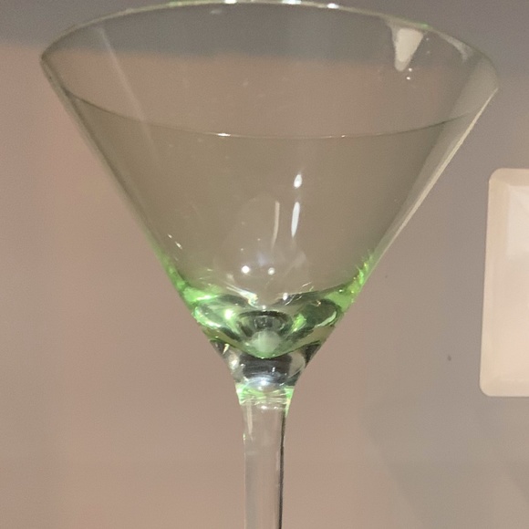 CB2 Tall 11 inch Martini Clear BLUE Tinted Glass - Picture 5 of 9
